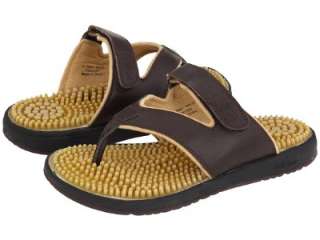 Old Friend Womens Brown Reflexology Islander Thong Sandal (See 