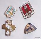 BEAUTIFUL LOT OF VINTAGE ENAMEL RELIGIOUS PINS. ALL DIF