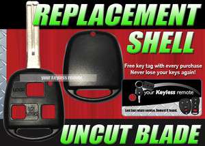 REMOTE KEY KEYLESS FOB REPLACEMENT CASE BLADE SHELL  