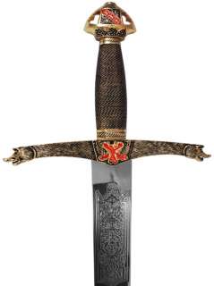 Medieval Paladin Crusader Knight Sword of Roland W/Plag  
