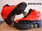Kick Roller Skate Shoes 4 wheels retractable *BNIB* RED