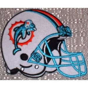  NFL MIAMI DOLPHINS 3 1/2 Embroidered HELMET Team PATCH 