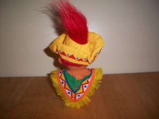 RUSS TROLL, MEXICAN, COLORFUL SOMBRERO, PONCHO, COLLECTIBLE, TROLL 