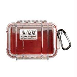 Pelican 1010 Micro Case   Red with Clear Lid  Sports 