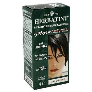 Herbatint Permanent Herbal Haircolour Gel, 4C, Ash Chestnut, 4.56 
