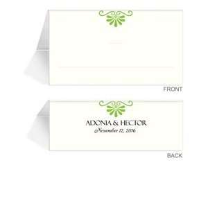  120 Personalized Place Cards   Greek Twin Palm Set Office 