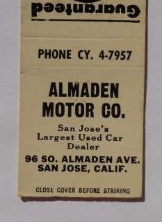   Almaden Motor Co. Old Car San Jose CA Santa Clara Co California  