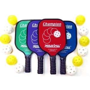 Champion Pickleball Paddles with 12 Pickleballs  Sports 