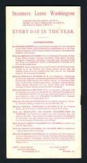 SHIP SCHEDULES AND FARES NORFOLK AND WESTERN STEAMSHIP CO, 1896, IRON 