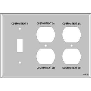   Light Switch Labels 1 Toggle 2 Duplex (plastic   standard size) Home