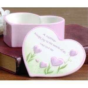    Pack of 4 Pink Mothers Day Heart Keepsake Boxes