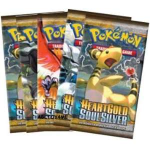  Pokemon Cards   HEART GOLD SOUL SILVER   Booster Packs (5 