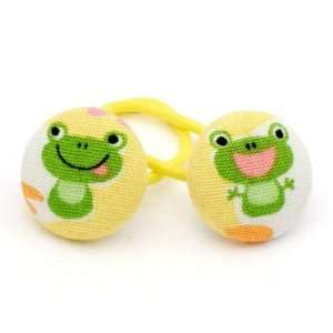  Too Cuties Girls Ponytail Holders. Set of 2 Happy Froggies 