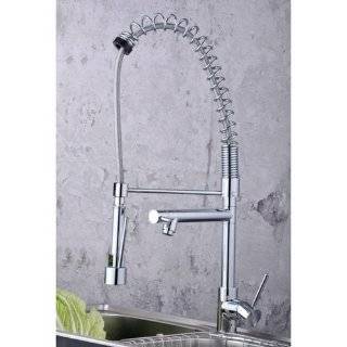 Single Handle Pull Down Pre rinse Spring Kitchen Faucet with Two 