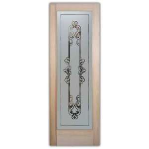 Interior Doors with Glass Frosted Etched Design French Door 2/0 x 6/8