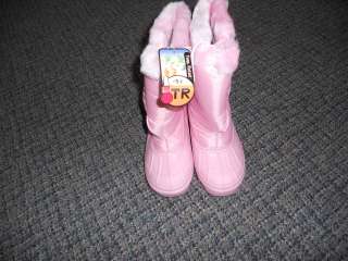 Childrens Girls Winter Snow Boots Pink Size 2 Temperature Rated  5 