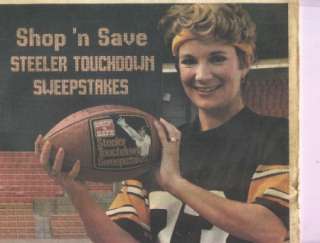 Here is a vintage Pittsburgh Press newspaper FOOTBALL 85 INSERT 