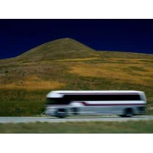  Panned View of a Bus on Interstate 15 Premium Photographic 
