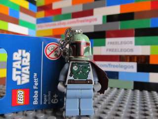 LEGO STAR WARS BOBA FETT keychain minifigure   NEW w/ tags attached 