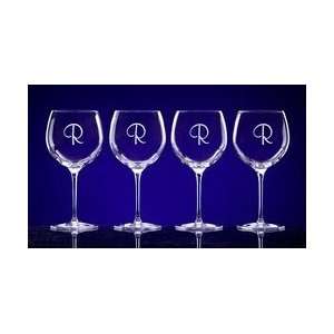    Monogrammed Crystal Red Wine Glass Gift Sets