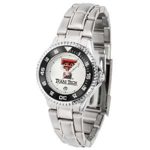  Red Raiders NCAA Womens Competitor Steel Band Watch