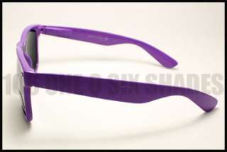 80S RETRO Sunglasses Mirror Lens Shades for Men & Women PURPLE New 