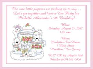 10 ADORABLE TEA PARTY CUSTOM BIRTHDAY PARTY INVITATIONS  