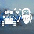 DISNEY Decal WALL E EVE ROBOT LOVE Window Sticker