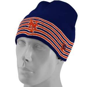  New Era New York Mets Royal Blue Five Stripe Knit Beanie 