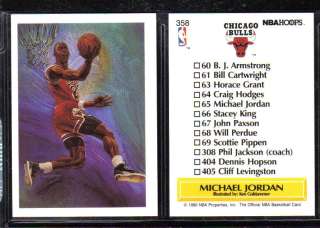 Michael Jordan 1990 91 Hoops #358 Team Checklist Bulls North Carolina 