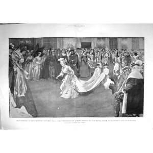  1897 Duchess Devonshire Costume Ball White Gold Saloon