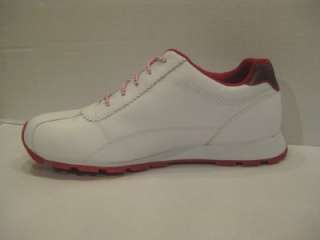 NEW TIMBERLAND WOMENS WHITE RED LEATHER SHOE TENNIS SNEAKER SIZE 8.5 