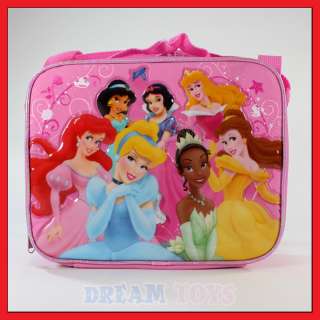 Disney 7 Princess Pink Insulated Lunch Bag   Box Case  