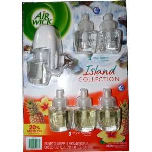 Air Wick Scented Oil Warmer and 6 Refills Island Collection 20% more 