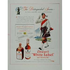  1944 Ad Dewars Scotch Whiskey Cameron Highlander Kilt 