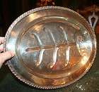silver meat serving tray  