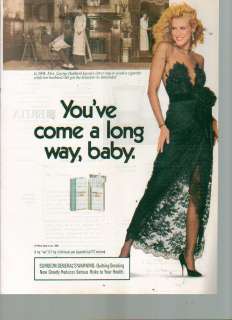 1989 Print Ad Virginia Slims Lights Cigarettes Beauty  