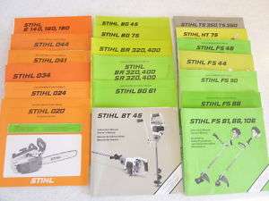 STIHL old model Owners Manuals Trimmers, Blowers, Saws  