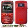   Quad Band TV Qwerty Cell Phone F51 ATT TFT FM GSM 2 Mobile Red  