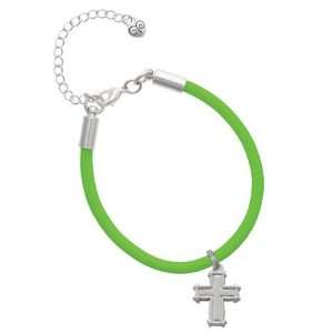   with Simple Border Charm on a Hot Green Malibu Charm Bracelet Jewelry