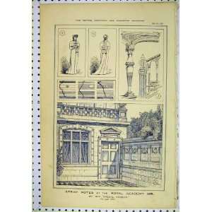   1878 Royal Academy Cavendish Road Architecture Sketch