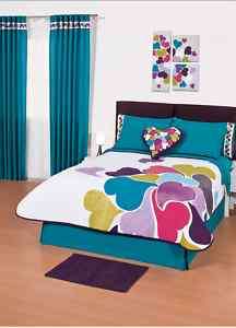 New Girls Hearts Comforter Sheets Bedding Set Twin 7pcs  