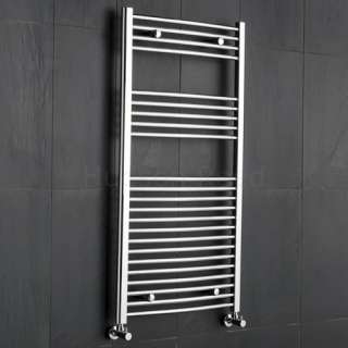 Chrome Curved Heated Towel Radiator Rail 47.25 x 23.5  