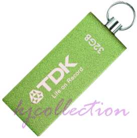TDK 32GB 32GB USB Flash Pen Drive Swivel GREEN Trans it METAL  