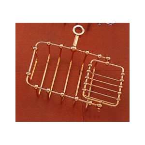  Shower Riser Soap Dish   Lacquered Brass