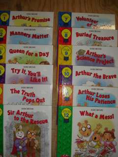 Lot 12 Arthur Family Values HC set Books by Brown PBS  