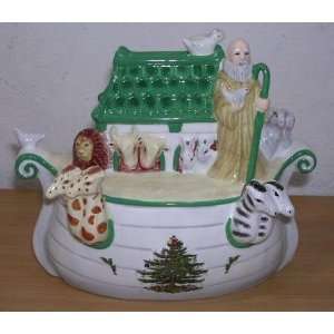  Spode Porcelain Christmas Tree Noahs Ark Coin Bank 