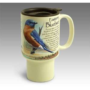  Eastern Bluebird Stoneware Travel Mug