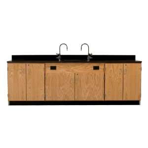  Wall Service Bench with Storage Cabinets Doors Only 