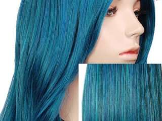 PH061 Blue Mixed Curly Long Cosplay Party Wig  